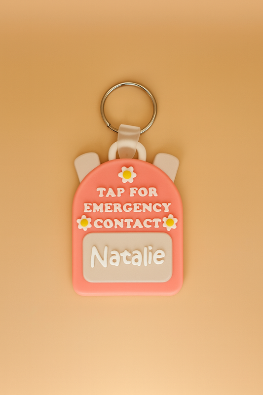 Kids Emergency Contact Keyring