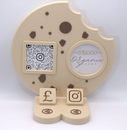 Cookie-Shaped Payment and Social Media Stand