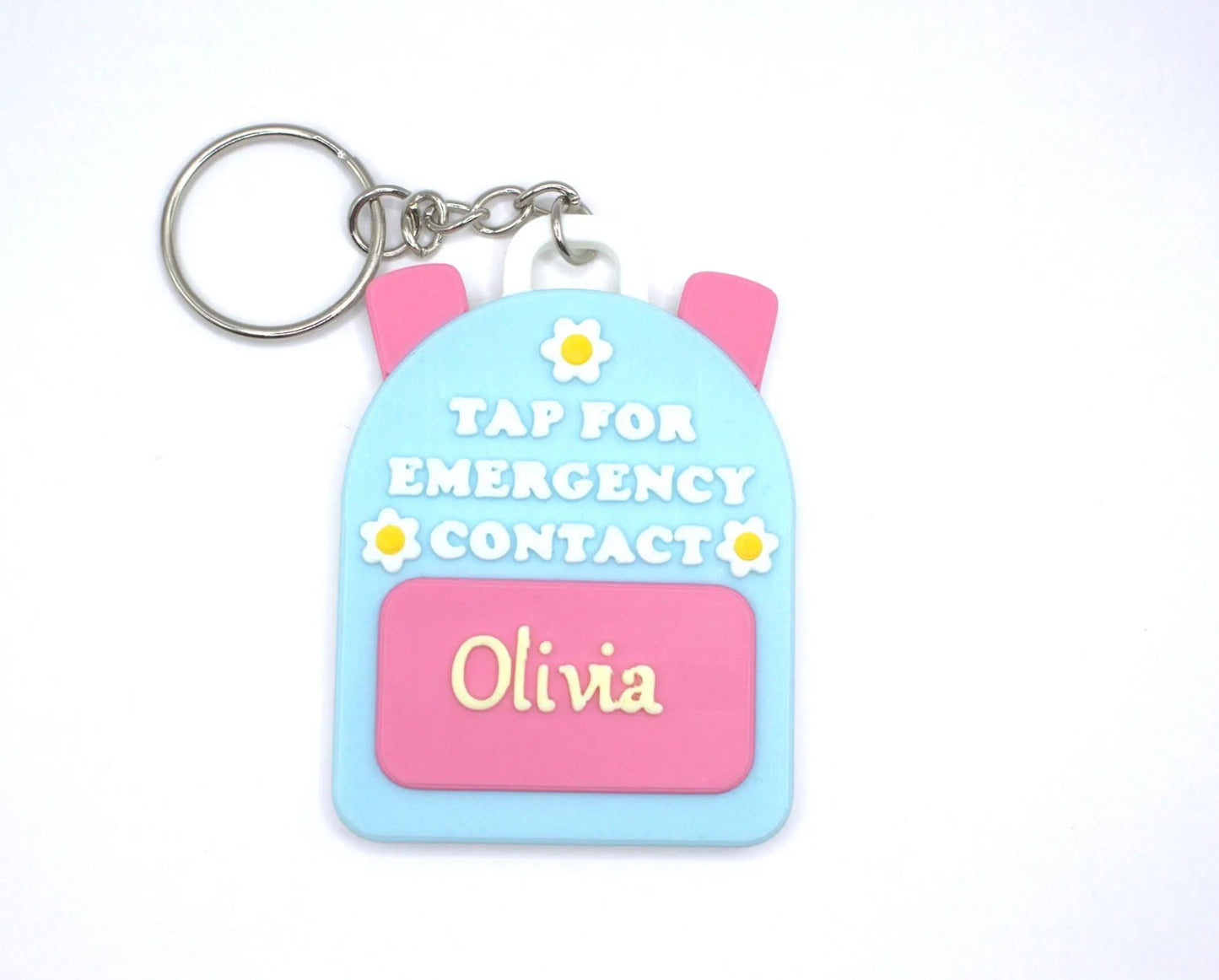 Kids Emergency Contact Keyring