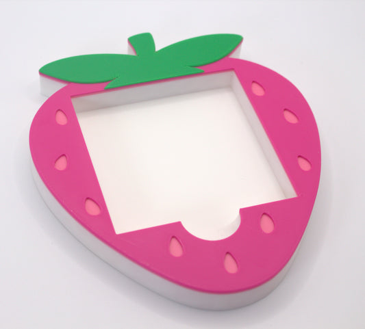 Strawberry-Shaped Note Holder – Pink Decorative Desk Memo Organizer